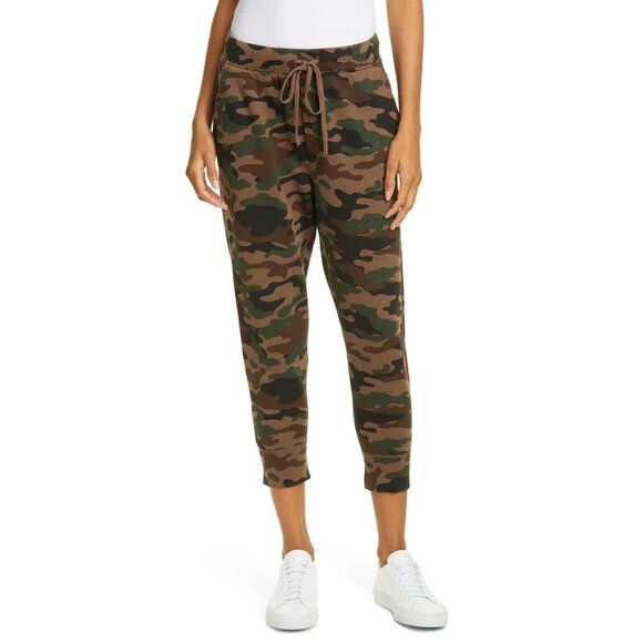 Nili Lotan "Nolan" Sweats in Brown Camo Print, size Small - Picture 1 of 10